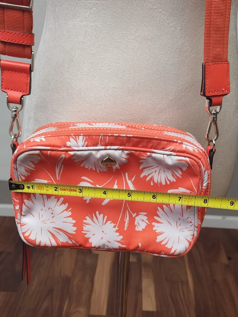 Kate Spade New York Women's Jae Mini Nylon Crossbody Bag Orange Small Camera Bag